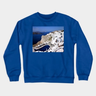 The Greek Island of Santorini Crewneck Sweatshirt